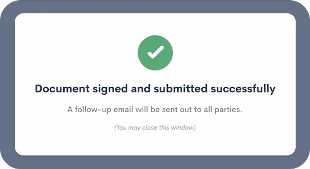 Document signing interface with e-signature capabilities